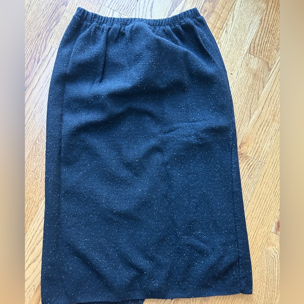 Willow Black Speckled Pencil Skirt